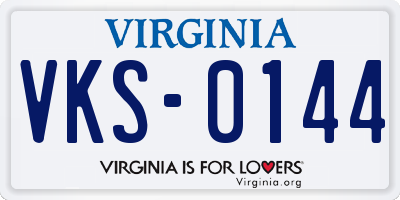 VA license plate VKS0144