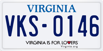 VA license plate VKS0146