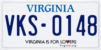 VA license plate VKS0148