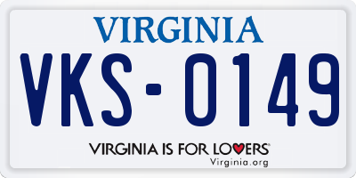 VA license plate VKS0149