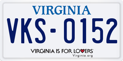 VA license plate VKS0152