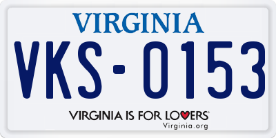 VA license plate VKS0153