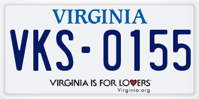 VA license plate VKS0155