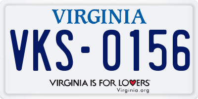 VA license plate VKS0156