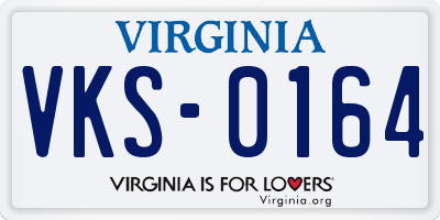 VA license plate VKS0164