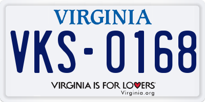 VA license plate VKS0168