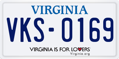 VA license plate VKS0169