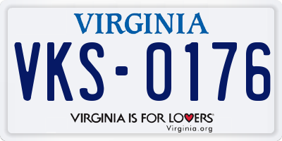 VA license plate VKS0176