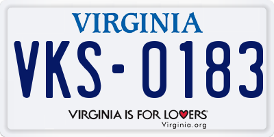 VA license plate VKS0183