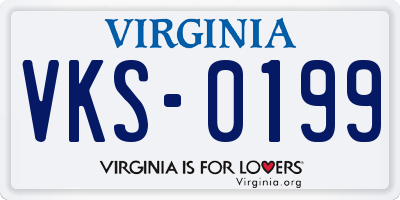 VA license plate VKS0199
