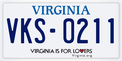VA license plate VKS0211