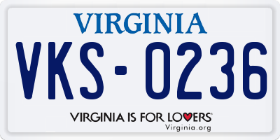 VA license plate VKS0236