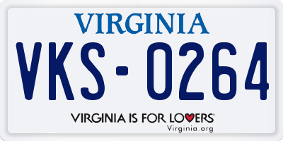 VA license plate VKS0264