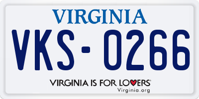 VA license plate VKS0266