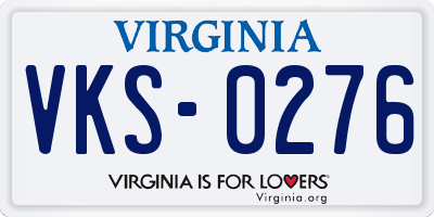 VA license plate VKS0276