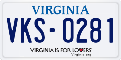 VA license plate VKS0281