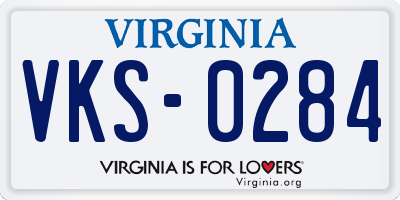 VA license plate VKS0284