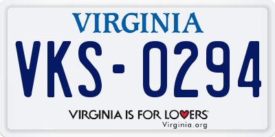 VA license plate VKS0294