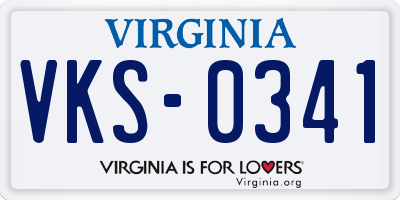VA license plate VKS0341