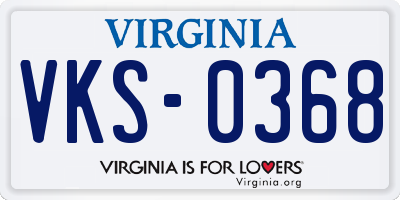 VA license plate VKS0368