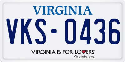 VA license plate VKS0436