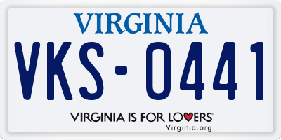 VA license plate VKS0441