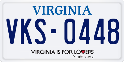 VA license plate VKS0448