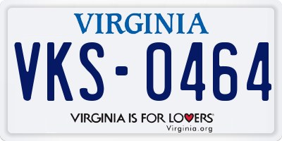VA license plate VKS0464