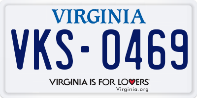 VA license plate VKS0469