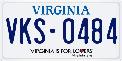 VA license plate VKS0484