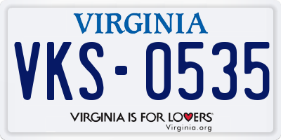 VA license plate VKS0535