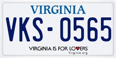 VA license plate VKS0565