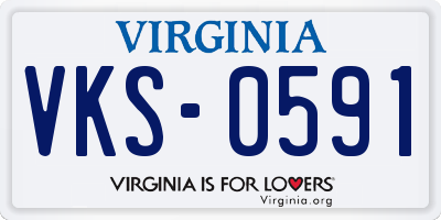 VA license plate VKS0591