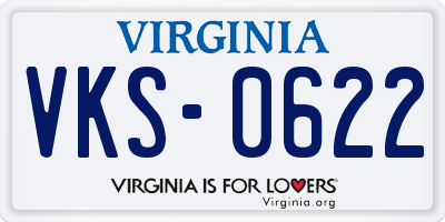 VA license plate VKS0622