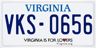 VA license plate VKS0656