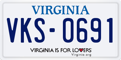 VA license plate VKS0691