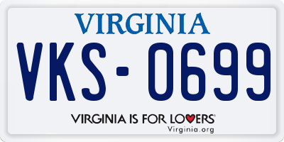 VA license plate VKS0699