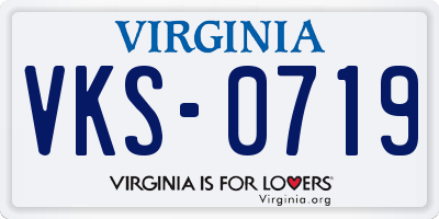 VA license plate VKS0719