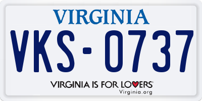 VA license plate VKS0737