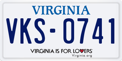 VA license plate VKS0741