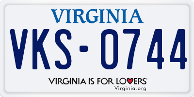 VA license plate VKS0744