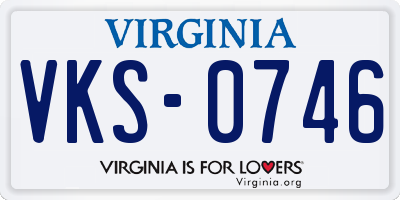 VA license plate VKS0746