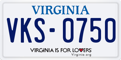 VA license plate VKS0750