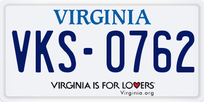 VA license plate VKS0762