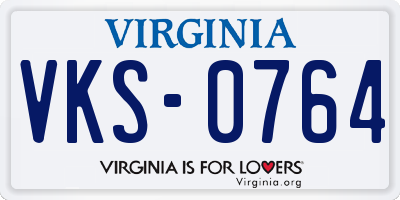 VA license plate VKS0764