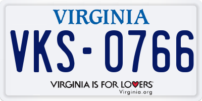 VA license plate VKS0766