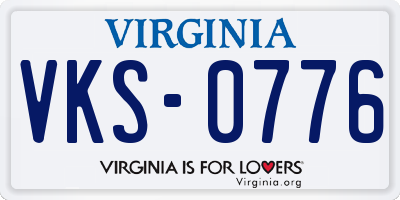 VA license plate VKS0776