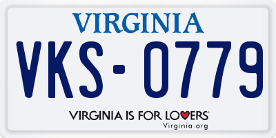 VA license plate VKS0779
