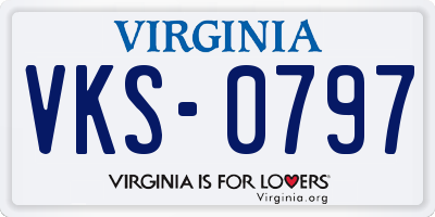 VA license plate VKS0797