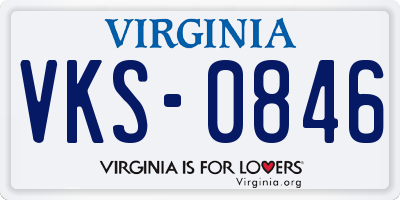 VA license plate VKS0846